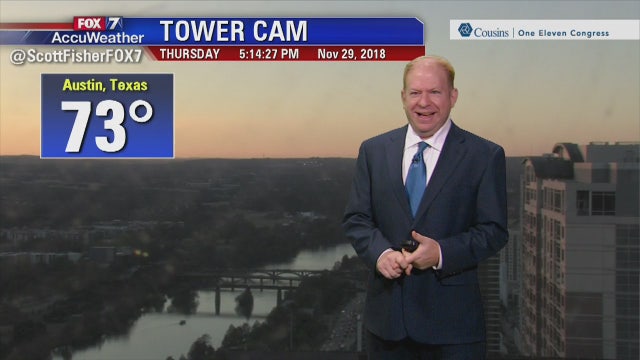 Evening weather forecast for Thursday, November 29, 2018