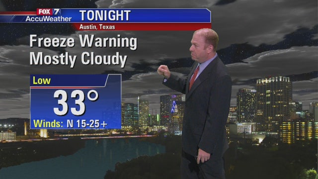 Evening weather forecast for Monday, November 12, 2018