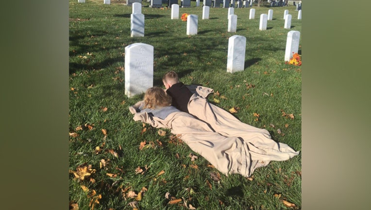 Deceased Army sergeant's sons photographed talking to ...