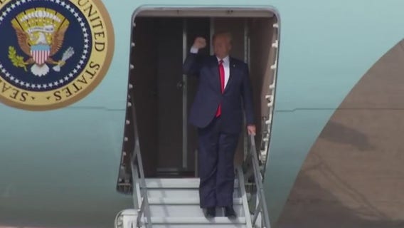 President Trump lands in Austin following slight delay