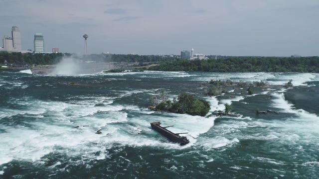 Severe weather dislodges 101-year-old boat trapped above Niagara Falls