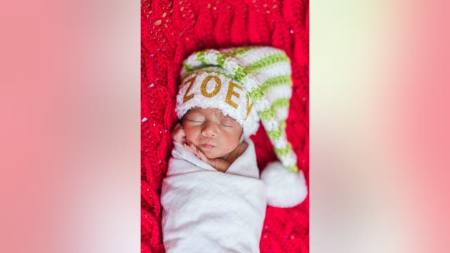 NICU babies at Methodist Dallas outfitted with Santa hats handmade by nurses