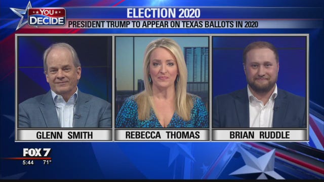 FOX 7 Discussion: Patrick files paperwork for Trump to appear on Texas primary ballots