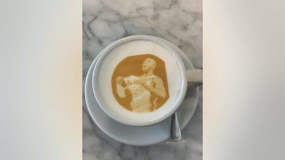 Restaurant in Ventura, California honors Kobe Bryant with unique cup of coffee