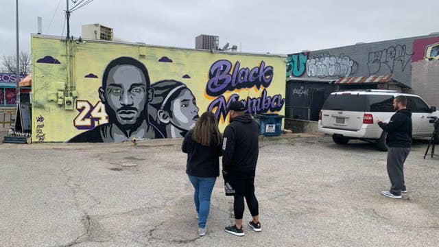 Local artists create mural in honor of Gianna, Kobe Bryant