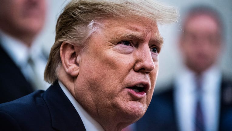 President Donald Trump is pictured during a meeting with President of the Republic of Guatemala Jimmy Morales and Mrs. Marroquin Argueta de Morales in the Oval Office at the White House on Dec 17, 2019 in Washington, D.C. (Photo by Jabin Botsford/The Washington Post via Getty Images)