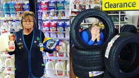 'Give her a raise': Walmart employee named Charlene who poses with store products earns viral fame