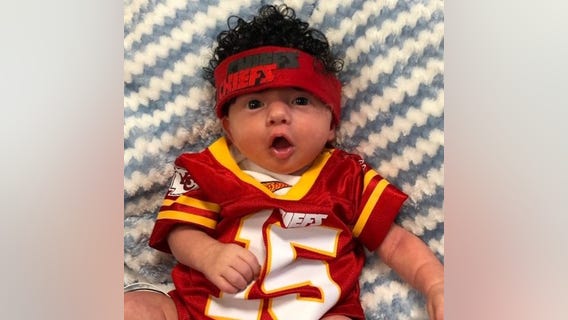 Kansas City hospital babies dressed as Chiefs players ahead of Super Bowl