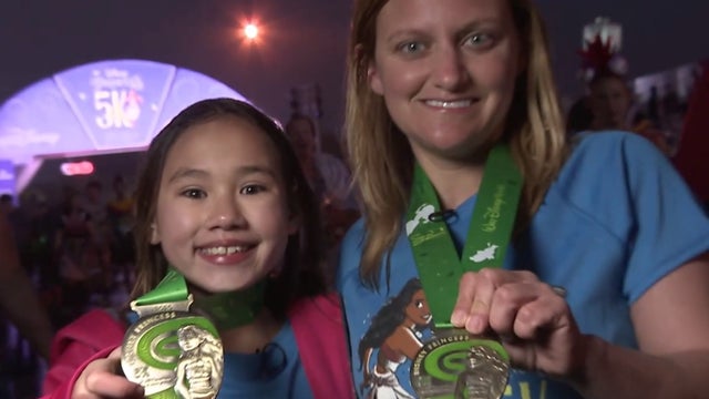 10-year-old once thought to never be able to walk runs across finish line at Disney Princess 5K