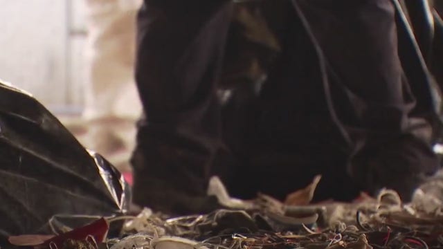 State officials clean up area of recent homeless camp fires