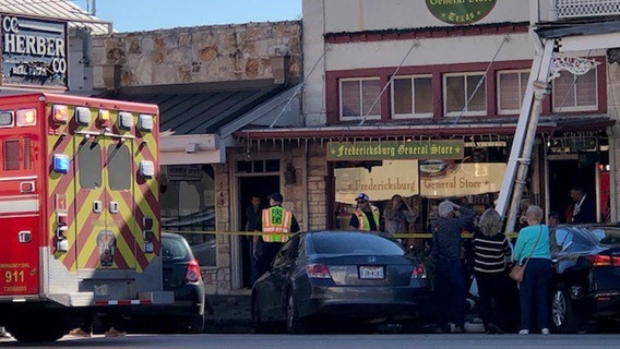 Senior citizen drives on sidewalk in Fredericksburg, sends three people to the hospital