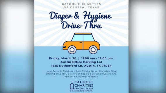 Catholic Charities of Central Texas holds baby diaper drive-thru amid coronavirus outbreak