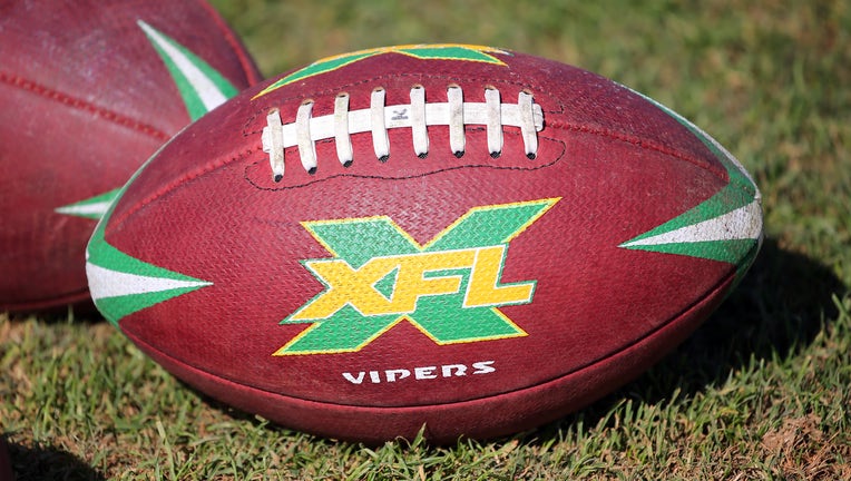 PLANT CITY, FL - DECEMBER 16: The official XFL game ball for the Tampa Bay Vipers during the XFL's Vipers Minicamp on December 16, 2019 at Plant City Stadium in Plant City,FL. (Photo by Cliff Welch/Icon Sportswire via Getty Images)