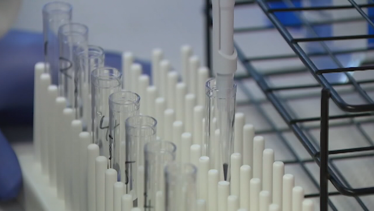 CORONAVIRUS testing, test tubes