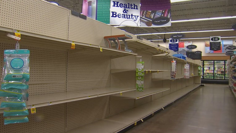 empty grocery shelves