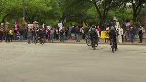 Protesters gather at Texas State Capital to protest Gov. Abbott to re-open businesses