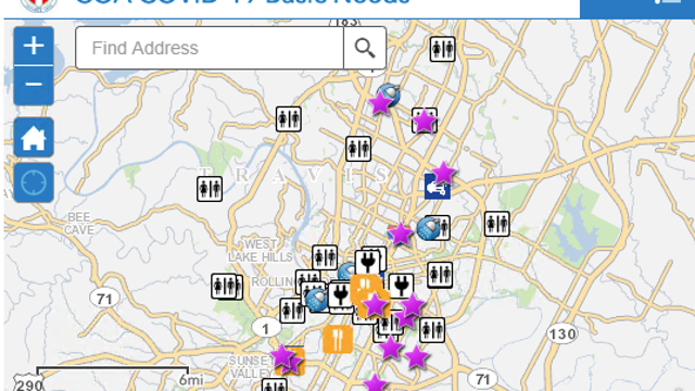 City of Austin develops interactive COVID-19 basic needs map