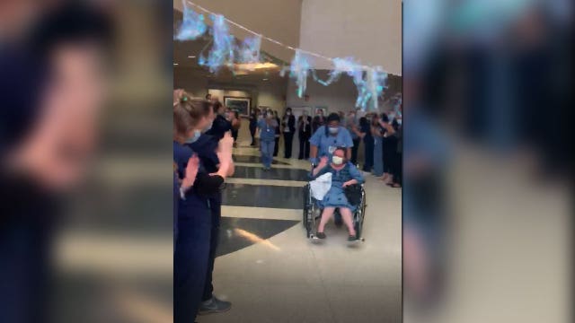 WATCH: St. David's South Austin Medical Center gives recovered COVID-19 patient big sendoff