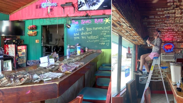 Georgia bar removes over $3,000 worth of bills stapled to walls to give to unemployed staff