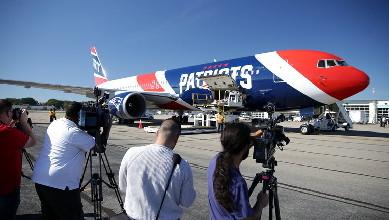 Inaugural Flight Of New England Patriots' Customized Plane