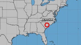 Bertha weakens to tropical depression, brings heavy rainfall to the Carolinas