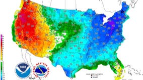 Polar vortex to bring blast of cold air and May snow to eastern US amid heat wave in the West