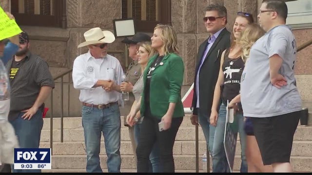 Hundreds gather at Texas capital for two COVID-19 related protests