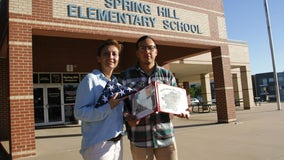 Marine donates flag flown in Afghanistan to Spring Hill Elementary in Pflugerville ISD