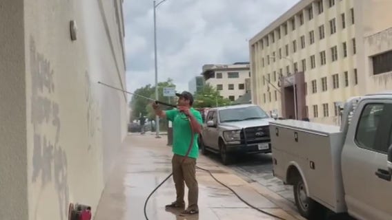 Clean up begins after protests, vandalism over the weekend