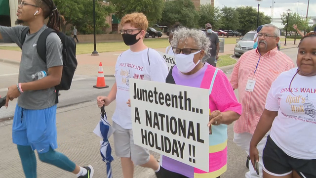 93-year-old Fort Worth grandma leads march to make Juneteenth a national holiday