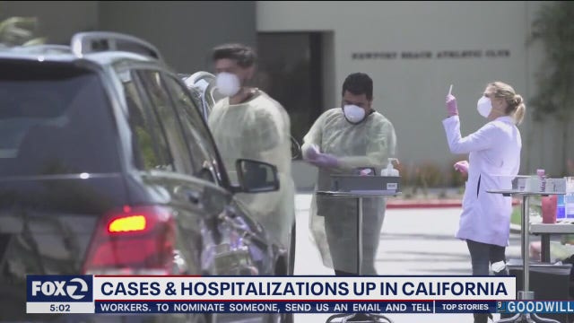 As coronavirus cases rise, California governor says he could start reeling back some reopenings