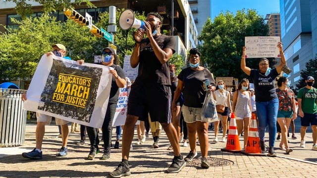 Educators gather to protest police brutality, advocate for Black Lives Matter movement