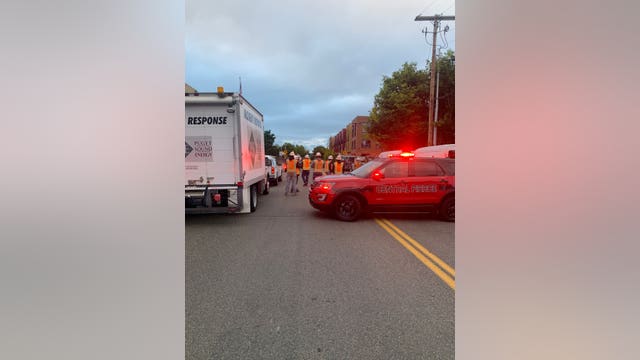 Gas leak prompts evacuations, power outages in downtown Puyallup