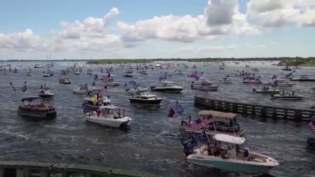 Hundreds take part in Central Florida boat parade held in honor of President Trump
