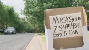 Round Rock mother and son helping keep people safe with handmade masks