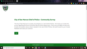 Public Survey: City of San Marcos asking for input during search for police chief