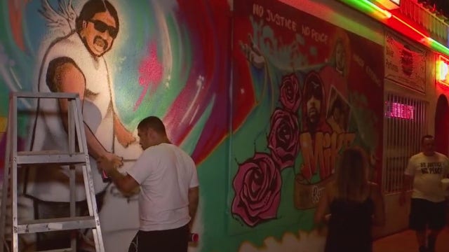 Group of artists create mural in honor of Mike Ramos