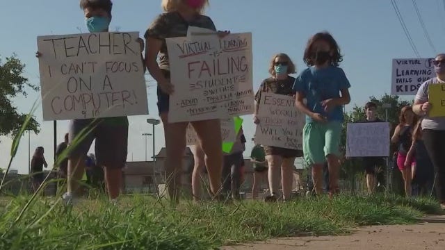 Round Rock ISD parents demand district reopens schools for in person instruction