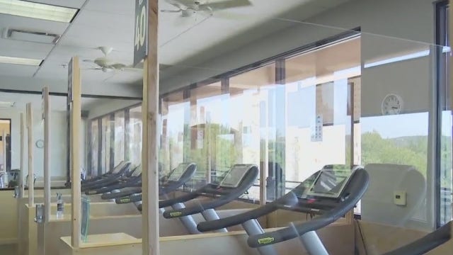 Castle Hill Fitness installs Plexiglass "workout pods" to help keep gym members safe