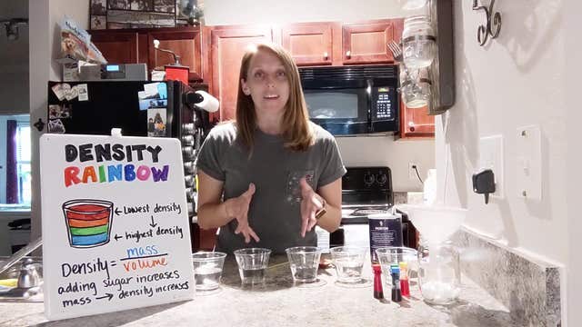 How to make a rainbow in a jar