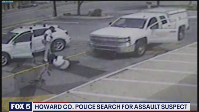 Video: Howard County Police searching for man who assaulted woman, struck her with vehicle before fleeing