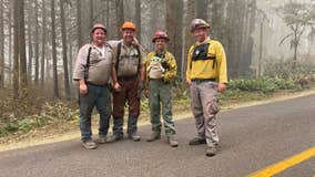 Boy gives Baby Yoda to firefighters, the doll now serves as moral support on fire lines