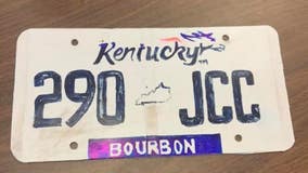 Kentucky police pull over driver after spotting drawn-on license plate