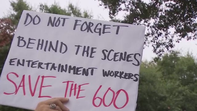 Austin’s unemployed entertainment workers demand Congress pass new stimulus package