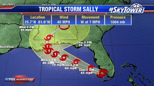 Tropical Storm Sally forms off Florida coast