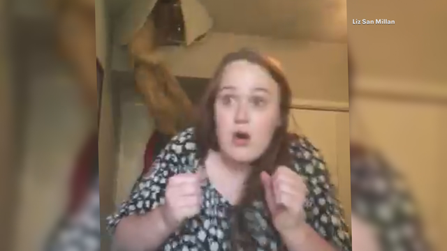 Mom crashes through ceiling during daughter's singing audition