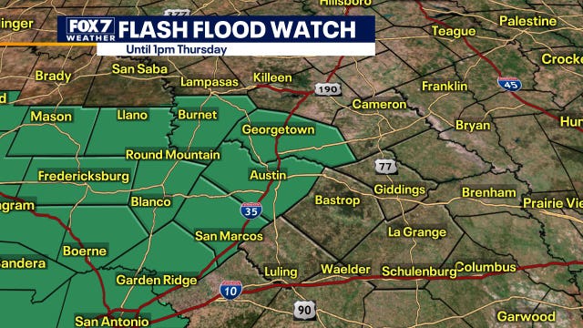 Warnings, watches issued after heavy rains hit Central Texas