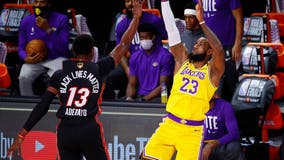 Adebayo, Dragic leave with injuries during Lakers blowout in Game 1 of NBA Finals