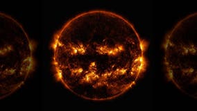 Spooky 'Halloween' sun seen in NASA image