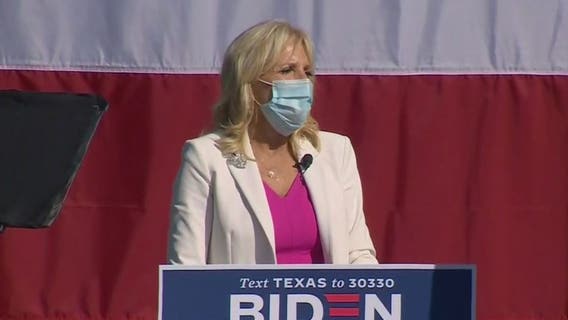 Dr. Jill Biden campaigns in Dallas on first day of early voting